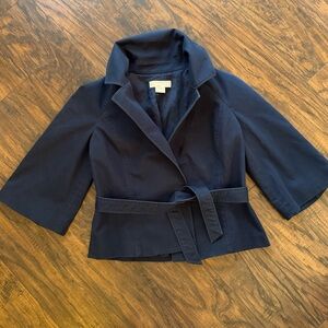 MICHAEL Michael Kors Kimono Wrap Blazer Cropped Trench